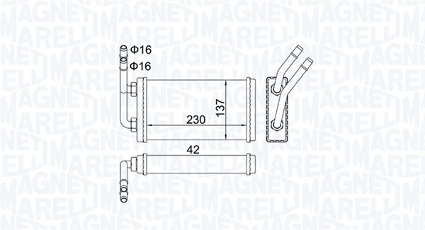 Magneti Marelli Wärmetauscher, Innenraumheizung 350218406000 Für Ford