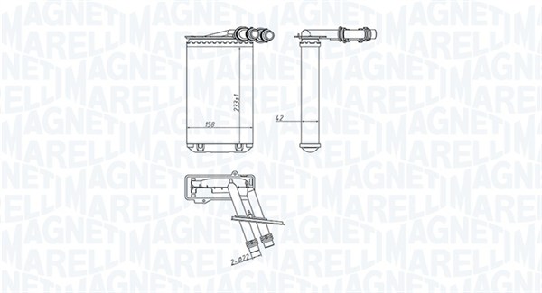 Magneti Marelli Wärmetauscher, Innenraumheizung 350218445000 Für Vag