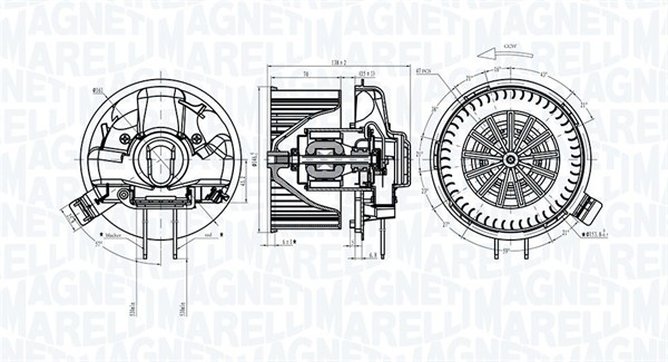 Magneti Marelli Innenraumgebläse 069412305010 Für Renault