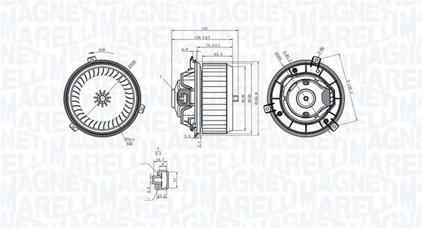 Magneti Marelli Innenraumgebläse 069412363010 Für Opel