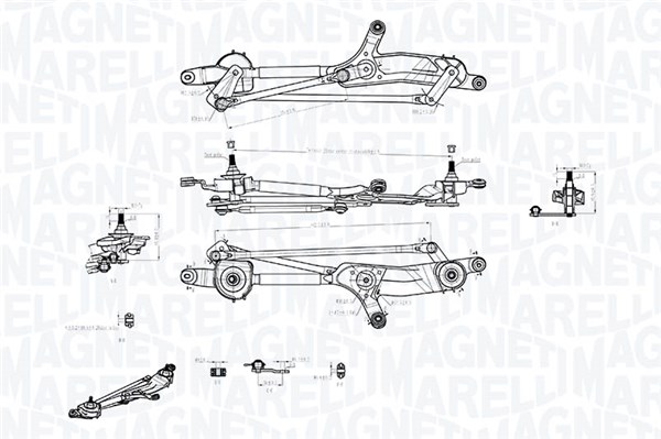 Magneti Marelli Wischergestänge 085570711010 Vorne Für Gm Citroën/Peugeot