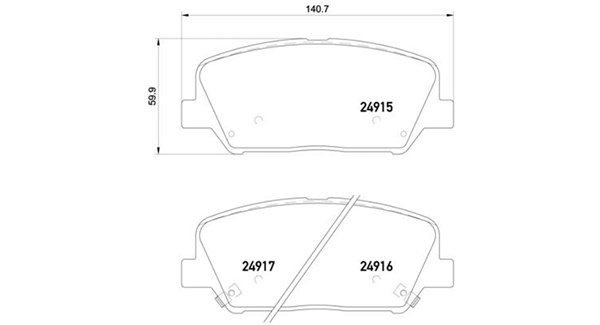 MAGNETI MARELLI Bremsbelagsatz, Scheibenbremse 363700530065 für HYUNDAI KIA