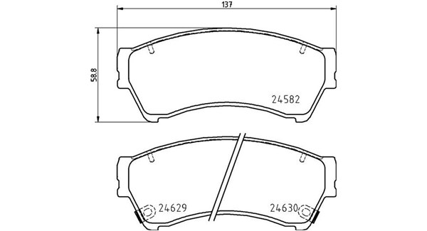 Magneti Marelli Bremsbelagsatz, Scheibenbremse 363700449060 Für Mazda