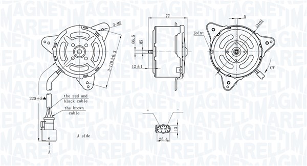 MAGNETI MARELLI Lüfter, Motorkühlung 069422717010 für Citroën/Peugeot