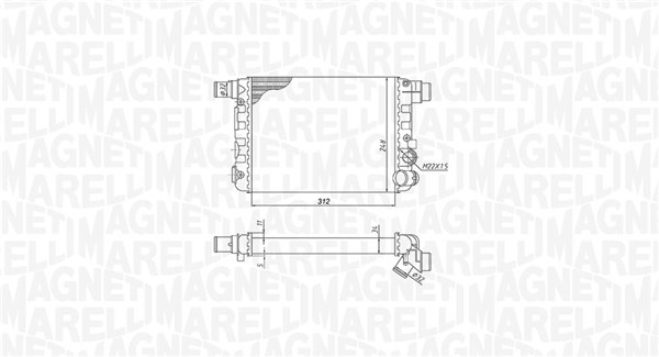 Magneti Marelli Kühler, Motorkühlung 350213188900 Für Alfarome/Fiat/Lanci