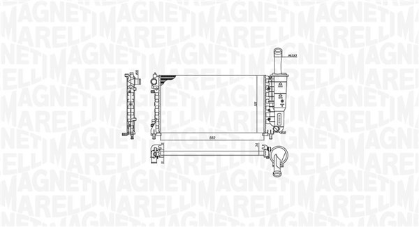 Magneti Marelli Kühler, Motorkühlung 350213194200 Für Alfarome/Fiat/Lanci