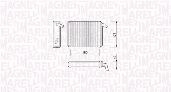 Magneti Marelli Wärmetauscher, Innenraumheizung 350218054000 Für Alfarome/Fiat/Lanci