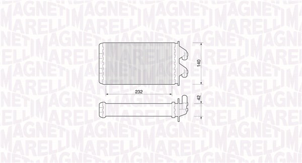 Magneti Marelli Wärmetauscher, Innenraumheizung 350218213000 Für Alfarome/Fiat/Lanci