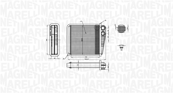 Magneti Marelli Wärmetauscher, Innenraumheizung 350218423000 Für Vag