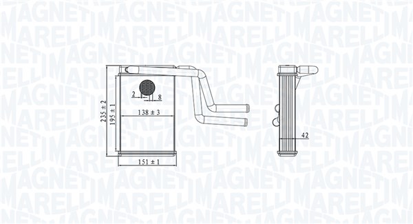 Magneti Marelli Wärmetauscher, Innenraumheizung 350218487000 Für Ford