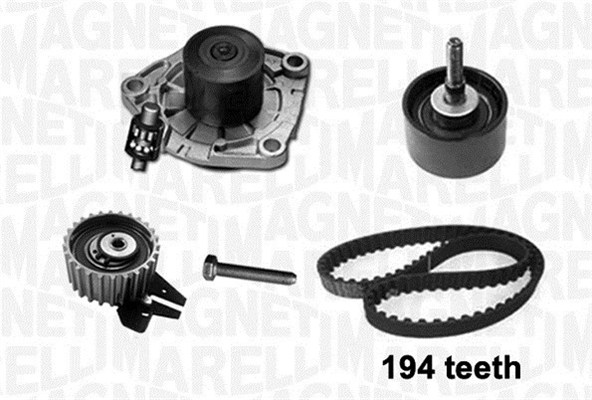 MAGNETI MARELLI Wasserpumpe + Zahnriemensatz 341404050001 für LANCIA Fiat ALFA ROMEO