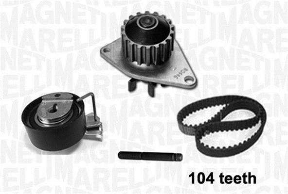 Magneti Marelli Wasserpumpe + Zahnriemensatz 341405310002 Für Citroën Peugeot Fiat