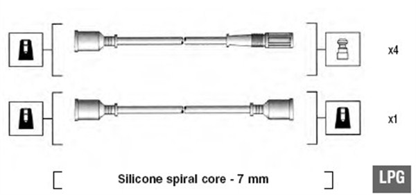 MAGNETI MARELLI Zündleitungssatz 941095580598 für Fiat