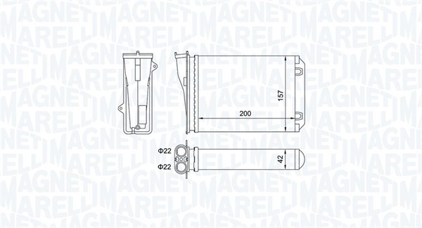 Magneti Marelli Wärmetauscher, Innenraumheizung 350218463000 Für Citroën/Peugeot