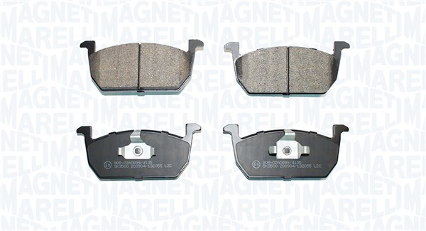 Magneti Marelli Bremsbelagsatz, Scheibenbremse 363916061209 Für Renault Skoda Audi Vw Seat