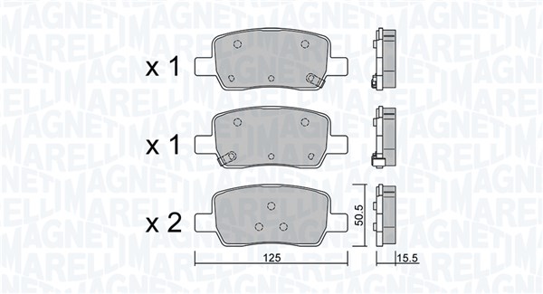 Magneti Marelli Bremsbelagsatz, Scheibenbremse 363916061466 Für Hyundai Kia