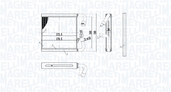 Magneti Marelli Wärmetauscher, Innenraumheizung 350218523000 Für Vag