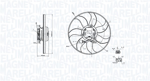 MAGNETI MARELLI Lüfter, Motorkühlung 069422908010 für VAG