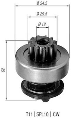 MAGNETI MARELLI Starterritzel 940113020217