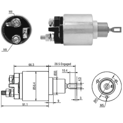 Meat & Doria Magnetschalter, Starter 46033 Für Skoda Vag