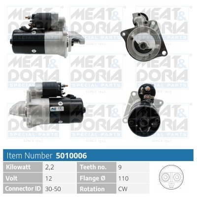 MEAT & DORIA Starter 5010006 für Iveco