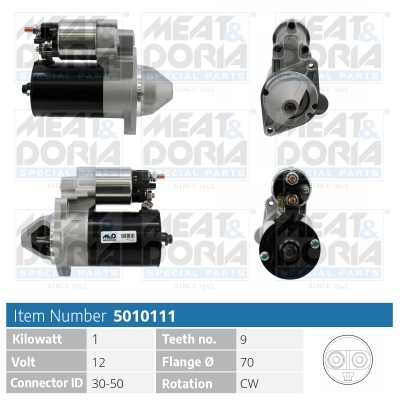 MEAT & DORIA Starter 5010111 für Mercedes SMART