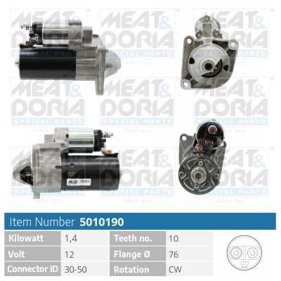 MEAT & DORIA Starter 5010190 für LANCIA JEEP