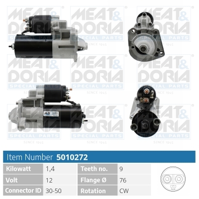 MEAT & DORIA Starter 5010272 für Volvo RENAULT