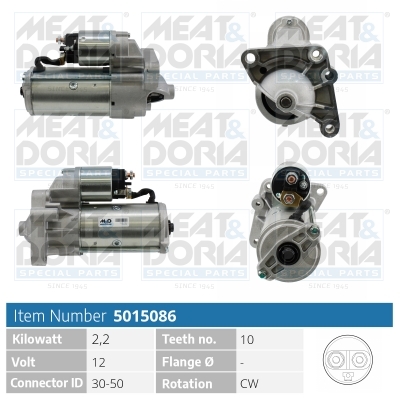 MEAT & DORIA Starter 5015086 für Opel Vaughall NISSAN RENAULT