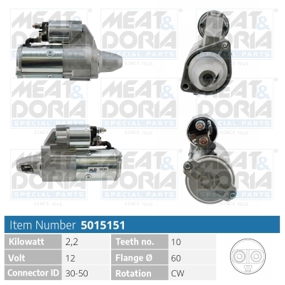 MEAT & DORIA Starter 5015151 für LANCIA Chrysler JEEP