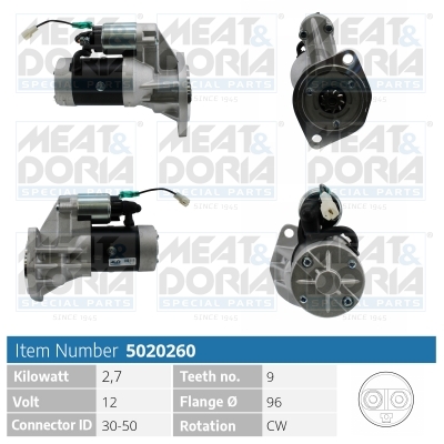 MEAT & DORIA Starter 5020260 für Opel ISUZU