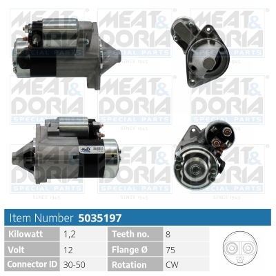 MEAT & DORIA Starter 5035197 für Suzuki MITSUBISHI