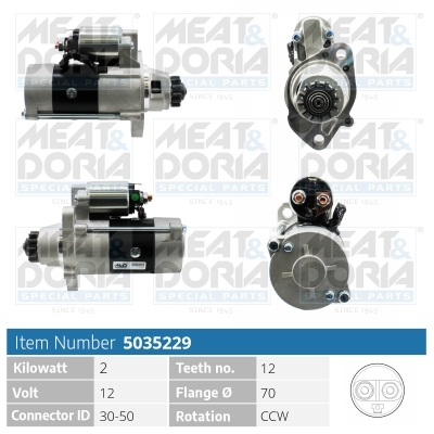 MEAT & DORIA Starter 5035229 für MITSUBISHI NISSAN