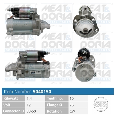 MEAT & DORIA Starter 5040150 für LANCIA