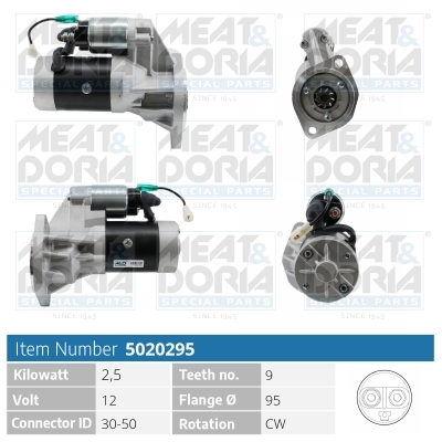 MEAT & DORIA Starter 5020295 für Opel ISUZU