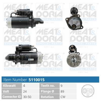 MEAT & DORIA Starter 5110015 für DAF Mercedes