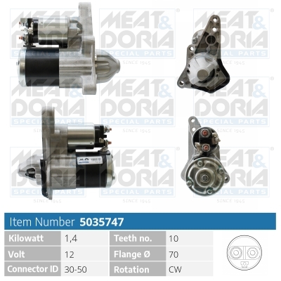 MEAT & DORIA Starter 5035747 für MITSUBISHI NISSAN