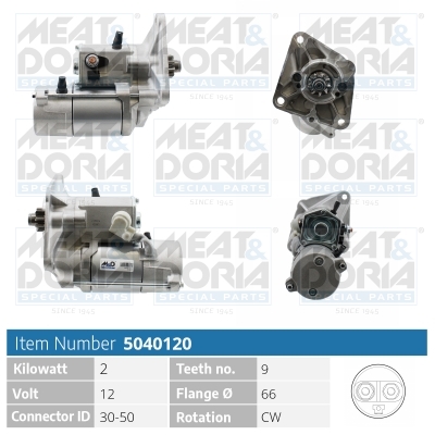 MEAT & DORIA Starter 5040120 für ROVER LAND