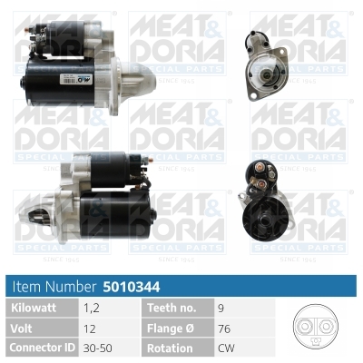 MEAT & DORIA Starter 5010344 für BMW