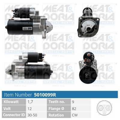 MEAT & DORIA Starter 5010099r für LANCIA