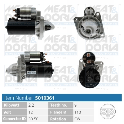 MEAT & DORIA Starter 5010361 für Iveco