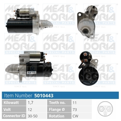 MEAT & DORIA Starter 5010443 für LAND ROVER