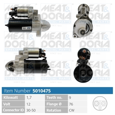 MEAT & DORIA Starter 5010475 für BMW