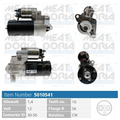 MEAT & DORIA Starter 5010541 für Volvo Ford
