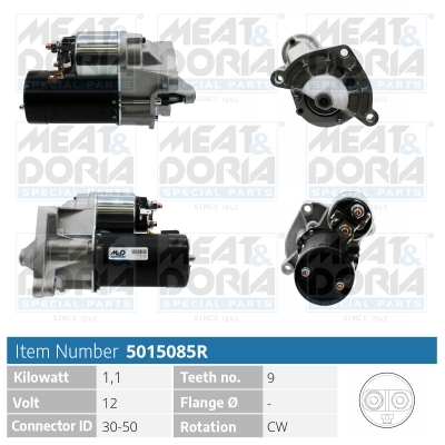 Meat & Doria Starter 5015085R Für Citroën/Peugeot