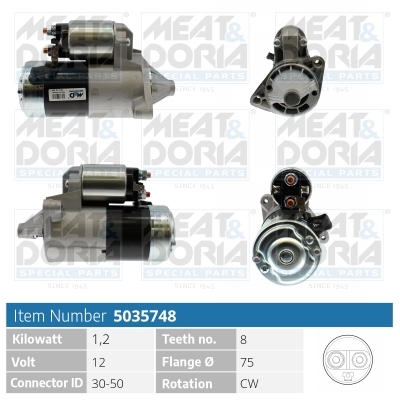 MEAT & DORIA Starter 5035748 für Suzuki MITSUBISHI