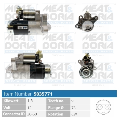 MEAT & DORIA Starter 5035771 für MAZDA MITSUBISHI