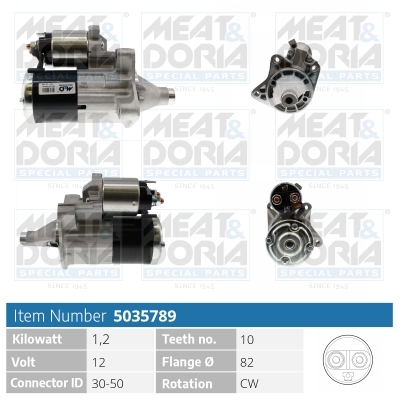 MEAT & DORIA Starter 5035789 für Chrysler MITSUBISHI