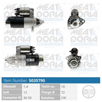 MEAT & DORIA Starter 5035790 für Chrysler MITSUBISHI