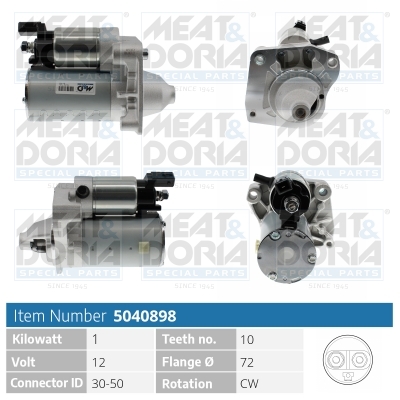 MEAT & DORIA Starter 5040898 für Opel Citroën/Peugeot
